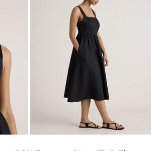 Quince Navy Blue Midi Dress